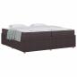 Preview: Bettgestell mit Matratze Dunkelbraun 200 x 200 cm Stoff