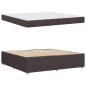 Preview: Bettgestell mit Matratze Dunkelbraun 200 x 200 cm Stoff