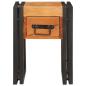 Preview: Beistelltisch 30 x 30 x 40 cm Massives Akazienholz und Metall