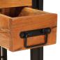 Preview: Beistelltisch 30 x 30 x 40 cm Massives Akazienholz und Metall