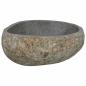 Preview: Basin Hellgrau (38-45) x (30-35) x 15 cm Flussstein