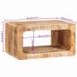 Preview: Nachttische 45 x 30 x 24 cm massives Mangoholz