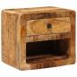 Preview: Wandmontierter Nachtschrank mit Regal Braun 40 x 30 x 36 cm