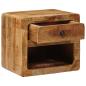 Preview: Wandmontierter Nachtschrank mit Regal Braun 40 x 30 x 36 cm