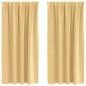 Preview: Vorhänge mit Vorhängen 2 pcs Beige Polyester