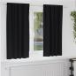 Preview: ARDEBO.de - Vorhänge mit Vorhängen 2 pcs Schwarz Polyester