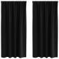 Preview: Vorhänge mit Vorhängen 2 pcs Schwarz Polyester