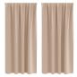 Preview: Vorhänge mit Vorhängen 2 pcs Taupe Polyester