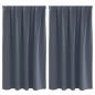 Preview: ARDEBO.de - Vorhänge mit Vorhängen 2 pcs Anthrazit Polyester