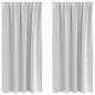 Preview: Vorhänge mit Vorhängen 2 pcs Hellgrau Polyester