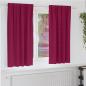 Preview: ARDEBO.de - Vorhänge mit Vorhängen 2 pcs Weinrot Polyester