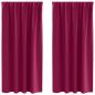 Preview: Vorhänge mit Vorhängen 2 pcs Weinrot Polyester