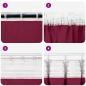 Preview: Vorhänge mit Vorhängen 2 pcs Weinrot Polyester