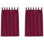 Preview: Vorhänge mit Vorhängen 2 pcs Weinrot Polyester