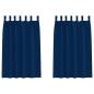 Preview: Vorhänge mit Vorhängen 2 pcs Dunkelblau Polyester