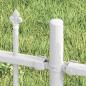 Preview: Gartenzaun Weiß 190 cm Pulverbeschichteter Stahl
