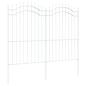 Preview: Gartenzaun Weiß 215 cm Pulverbeschichteter Stahl