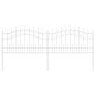Preview: Gartenzaun Weiß 115 cm Pulverbeschichteter Stahl
