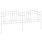 Preview: Gartenzaun Weiß 115 cm Pulverbeschichteter Stahl