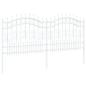 Preview: Gartenzaun Weiß 140 cm Pulverbeschichteter Stahl
