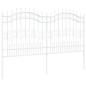 Preview: Gartenzaun KAMPEN 240 x 166 cm Pulverbeschichteter Stahl Weiß