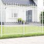 Preview: ARDEBO.de - Gartenzaun Weiß 190 cm Pulverbeschichteter Stahl