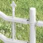 Preview: Gartenzaun Weiß 190 cm Pulverbeschichteter Stahl