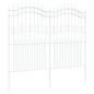 Preview: Gartenzaun Weiß 215 cm Pulverbeschichteter Stahl