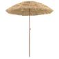 Preview: Strandparasol Braun Ø 160 x 196 cm Stahl