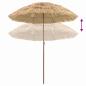 Preview: Strandparasol Braun Ø 160 x 196 cm Stahl