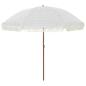 Preview: Sonnenschirm Grau und Weiß Ø 205 x 209 cm Stahl