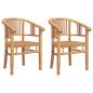 Preview: Gartenstühle 2 pcs Braun 63 x 58 x 89 cm Teak-Massivholz