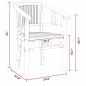Preview: Gartenstühle 2 pcs Braun 63 x 58 x 89 cm Teak-Massivholz