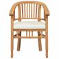 Preview: Gartenstühle 2 pcs Braun 63 x 58 x 89 cm Teak-Massivholz