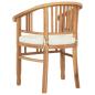 Preview: Gartenstühle 2 pcs Braun 63 x 58 x 89 cm Teak-Massivholz