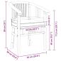 Preview: Gartenstühle 2 pcs Braun 63 x 58 x 89 cm Teak-Massivholz