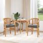 Preview: Gartenstühle 2 pcs Braun 63 x 58 x 89 cm Teak-Massivholz