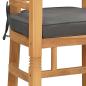 Preview: Gartenstühle 2 pcs Braun 63 x 58 x 89 cm Teak-Massivholz