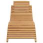 Preview: Sonnenliege Braun 184 x 55 x 59 cm Massives Teakholz