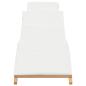 Preview: Sonnenliege Cremeweiß 188 x 55 x 59 cm Teak-Massivholz