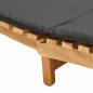 Preview: Sonnenliege Dunkelgrau 188 x 55 x 59 cm Teak-Massivholz