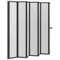 Preview: Duschwand Falten Other Manuell Schwarz 168 x 140 cm Aluminium