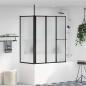 Preview: ARDEBO.de - Duschwand Falten Other Schwarz 120 x 70 x 137 cm Aluminium