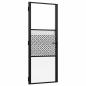 Preview: Innentür Schwarz 83 x 201.5 cm Gehärtetes Glas, Aluminium