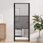 Preview: Innentür Schwarz 83 x 201.5 cm Gehärtetes Glas, Aluminium
