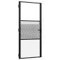 Preview: Innentür Schwarz 93 x 201.5 cm Gehärtetes Glas, Aluminium