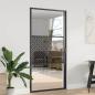 Preview: ARDEBO.de - Innentür Schwarz 102.5 x 201.5 cm Gehärtetes Glas, Aluminium