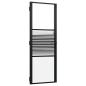Preview: Innentür Schwarz 76 x 201.5 cm Gehärtetes Glas, Aluminium