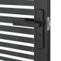 Preview: Innentür Schwarz 76 x 201.5 cm Gehärtetes Glas, Aluminium