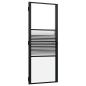 Preview: Innentür Schwarz 83 x 201.5 cm Gehärtetes Glas, Aluminium